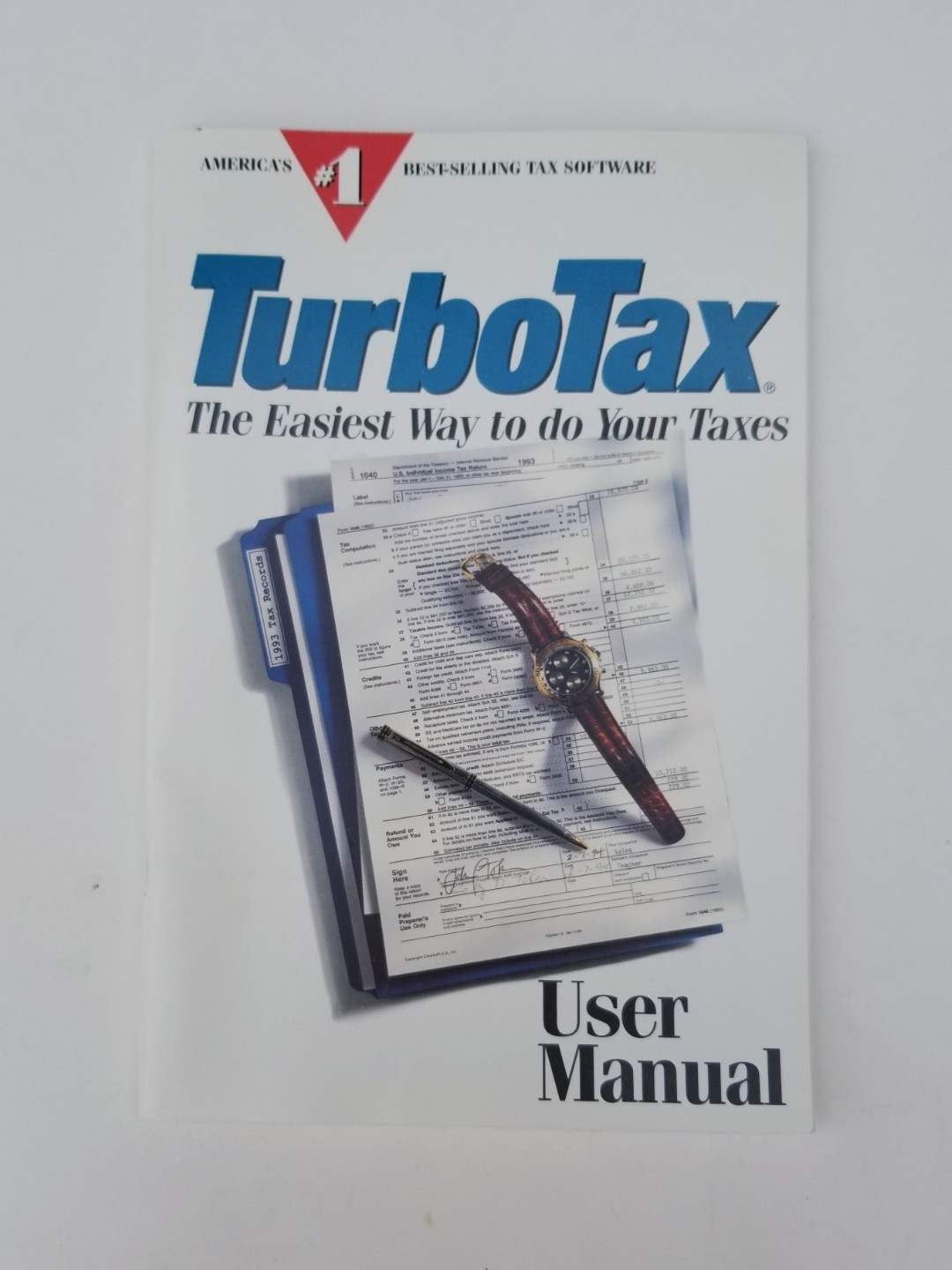 ChipSoft’s TurboTax 1993 User Manual & 4 3.5″ disks Software & Mail Envelope