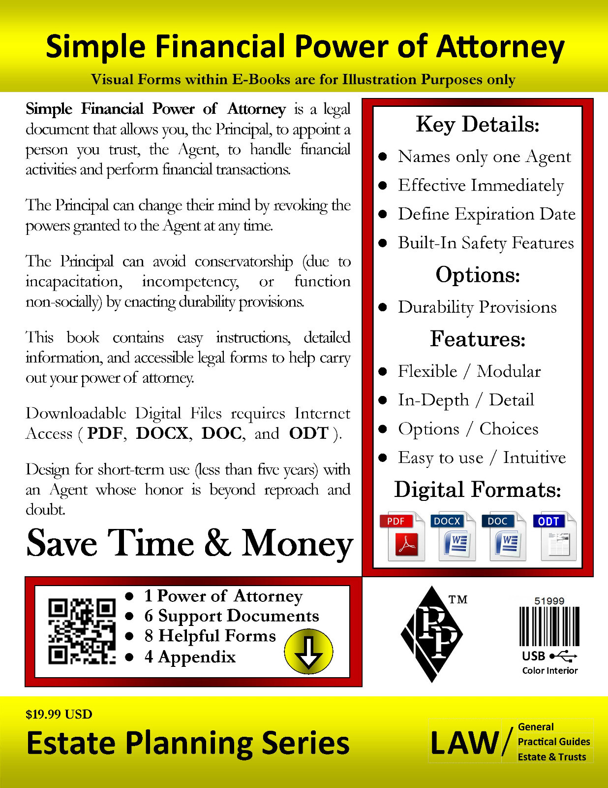 Simple Financial Power of Attorney – Full Version – USB Flash Drive Only