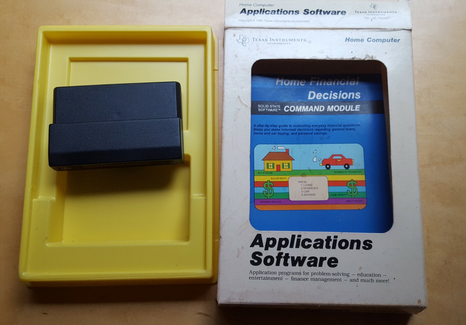 Texas Instruments Home Computer Home Financial Decisions Cart in Original Box