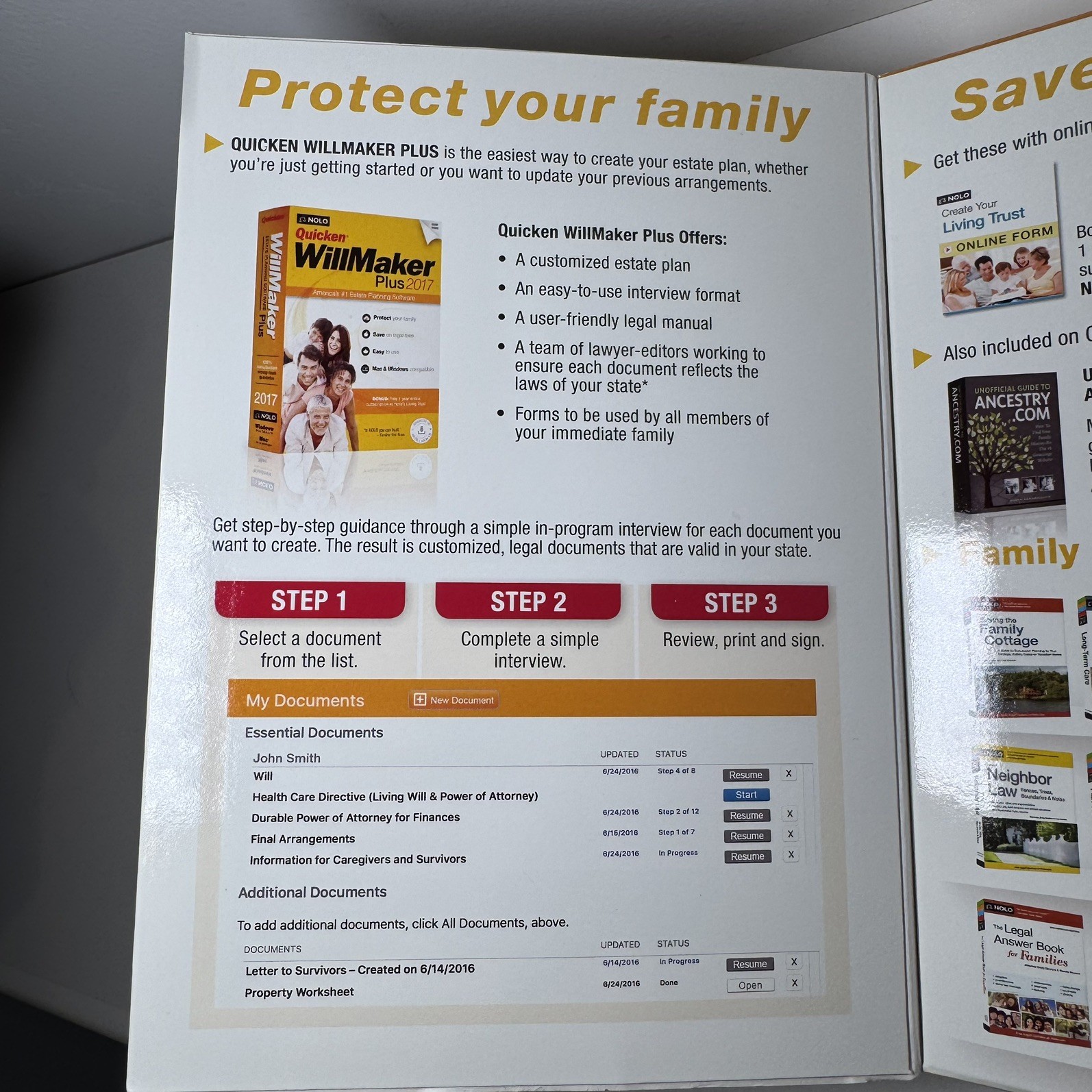 Quicken WillMaker Plus 2017 Premium Home & Family | Sealed PC/Mac Software — NEW