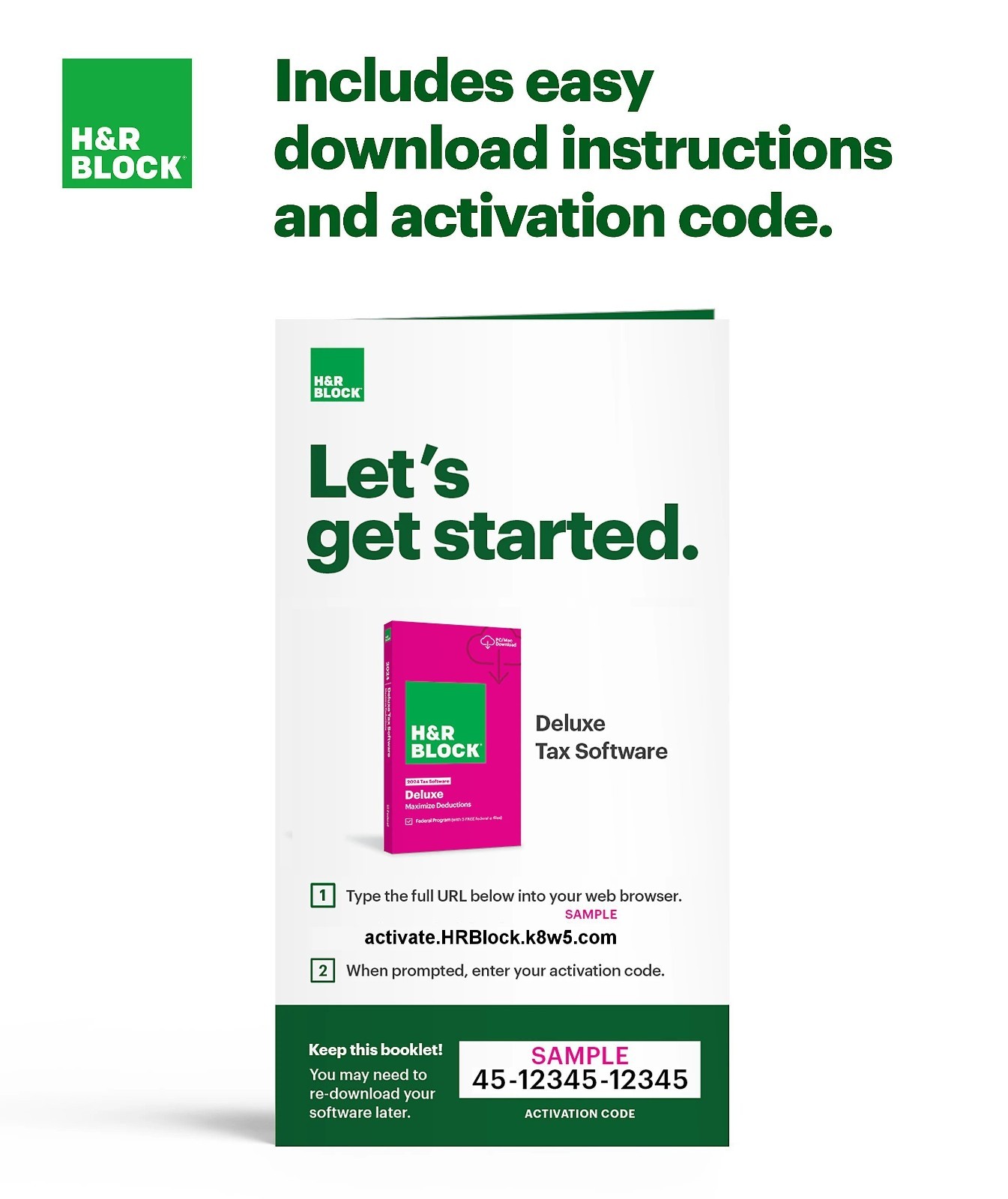 NEW 2025 H&R Block Tax Software Deluxe for Apple/Mac [Key Card]
