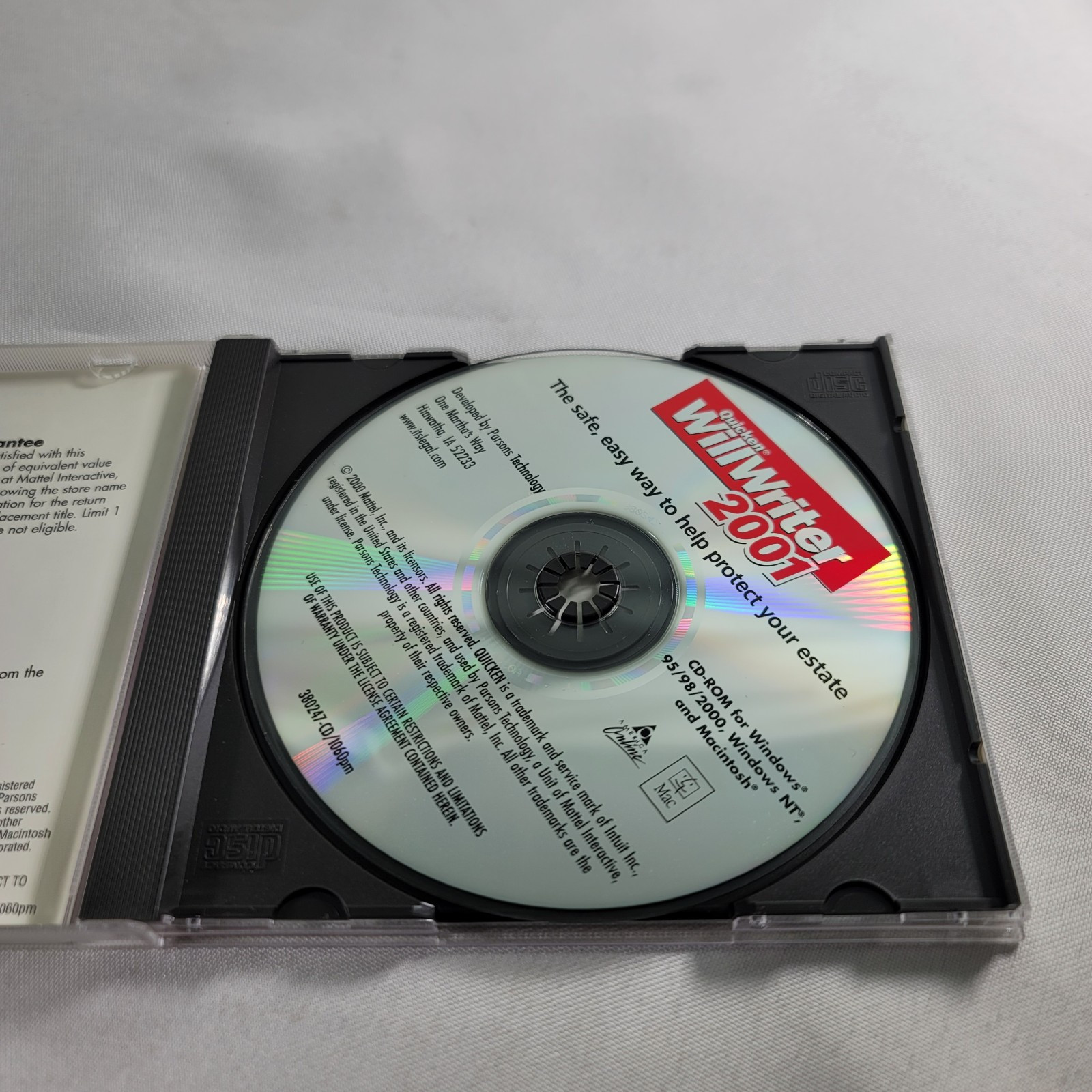 QUICKEN WILLWRITER 2001 PC Software