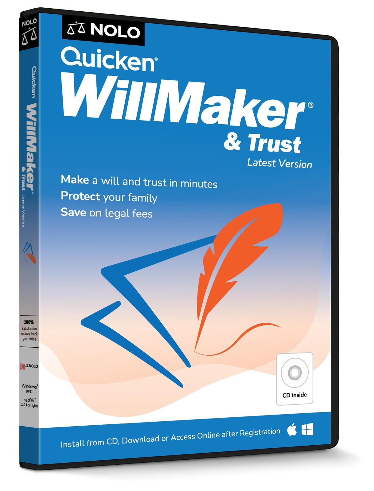 Quicken WillMaker Trust Estate Planning Software Will Living PC Mac Latest Care