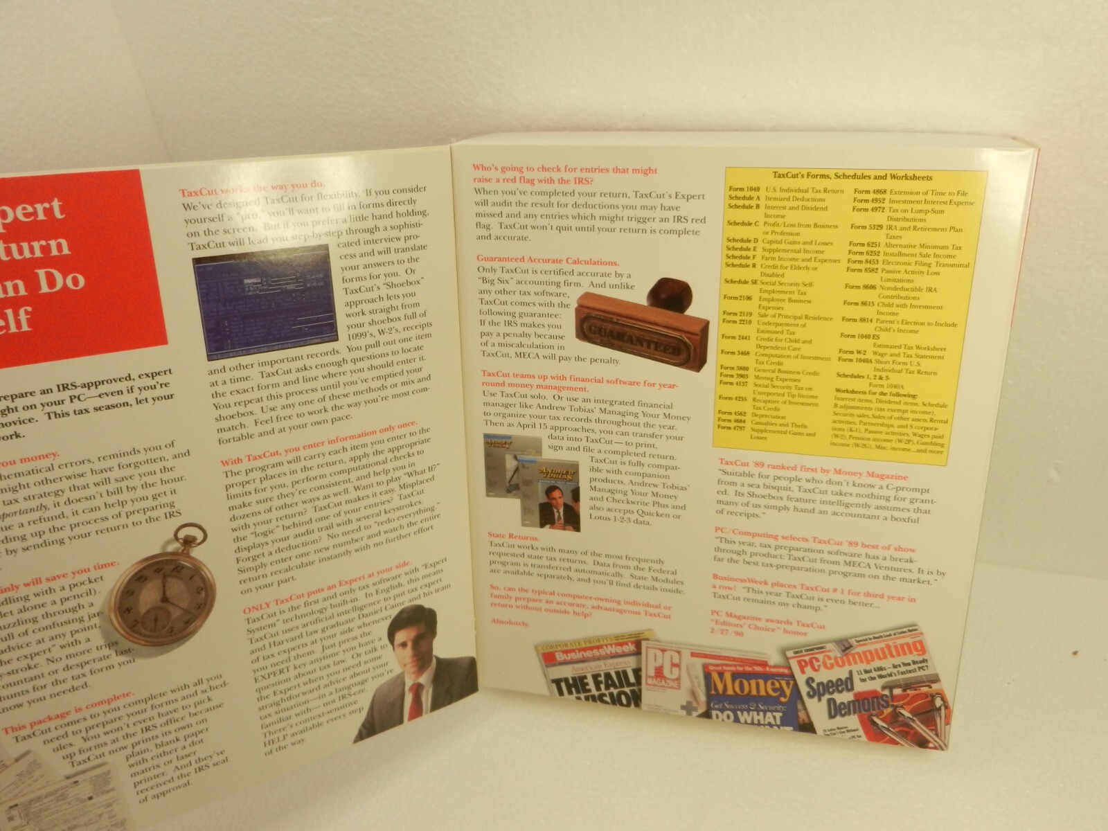 Vintage – Andrew Tobias Tax Cut MECA Software 3.25” 5.25″ Disks for Windows