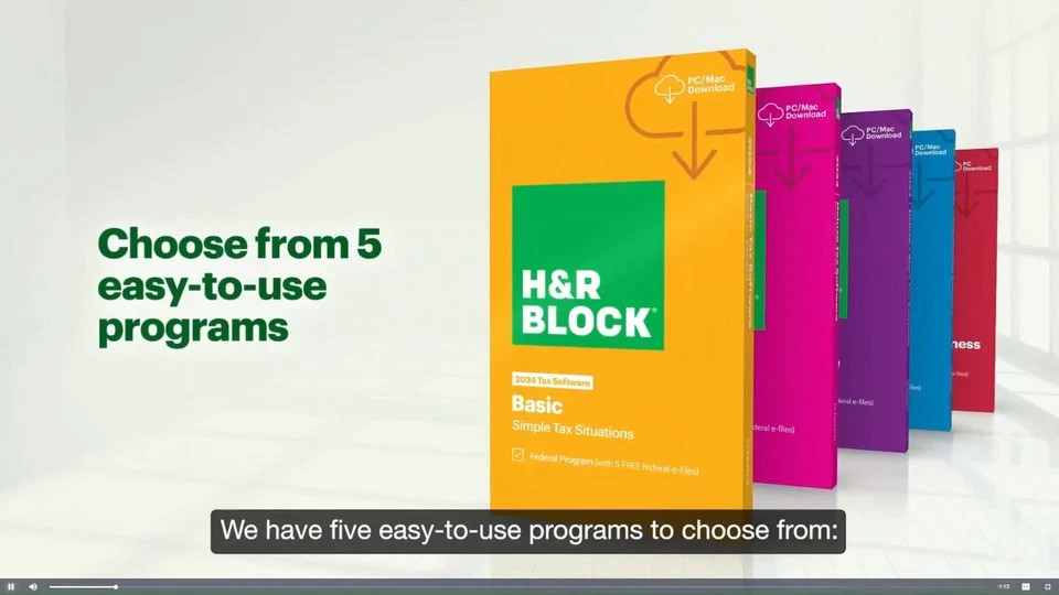 New 2022 H&R Block Tax Software Premium & Business Edition for Win/PC [Key Card]