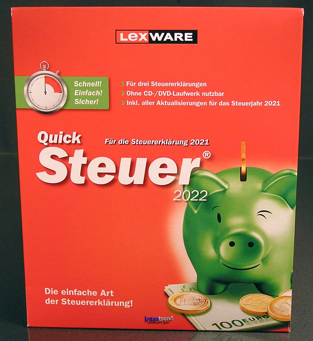 Lexware QuickSteuer 2022 Vollversion Box, CD, Handbuch (PDF) Steuerjahr 2021 NEU