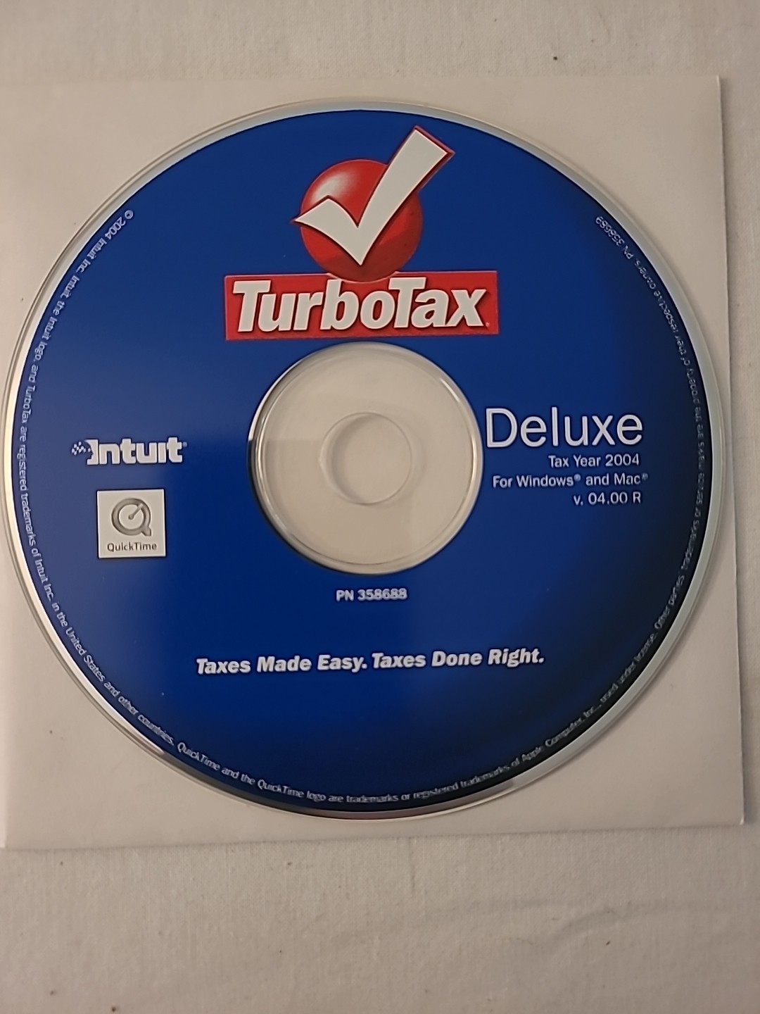 Vintage TurboTax Intuit CD Lot: Quicken 2000, TurboTax 2001, ’02, ’03, 04