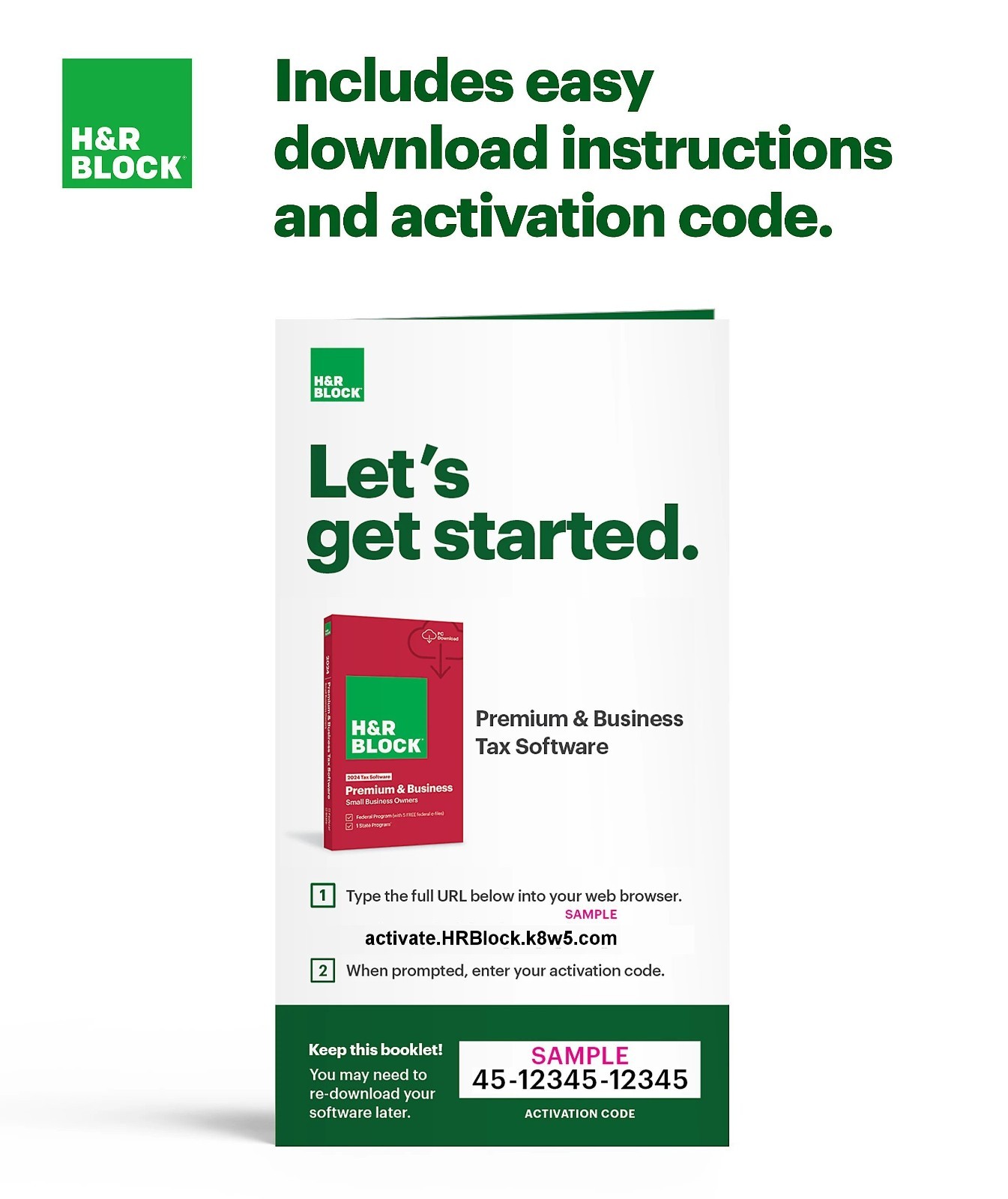 H&R Block Tax Software Premium & Business 2025, PC Only [Key Card]