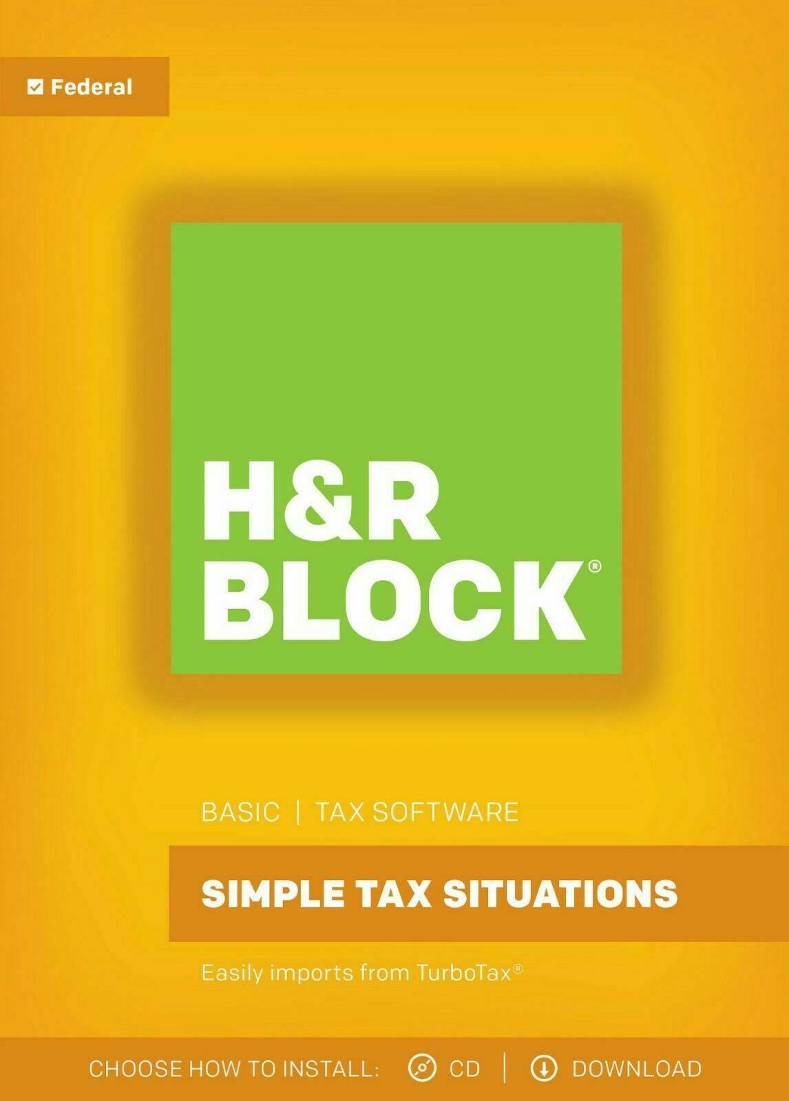 Brand New H&R Block 2018 Simple Tax Situations Federal Tax Software