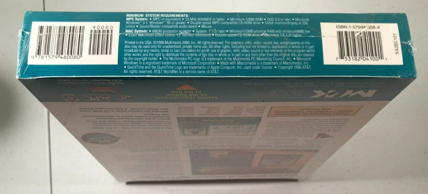 1999 NEW vintage software American Sign Language Dictionary CD-ROM for Window 95