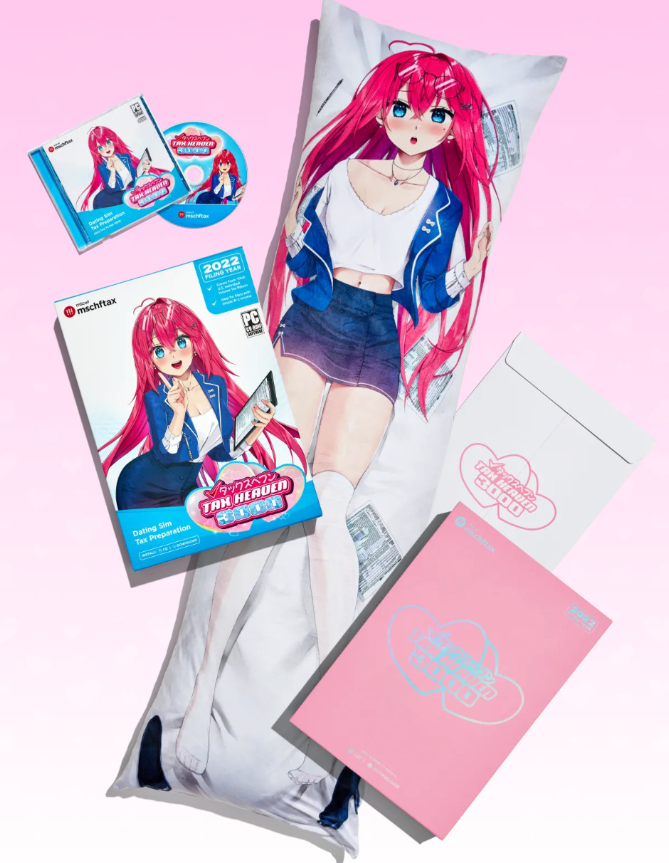 Tax Heaven 3000 Complete Collectors Edition MSCHF PC Game w/ Body Pillow NIB