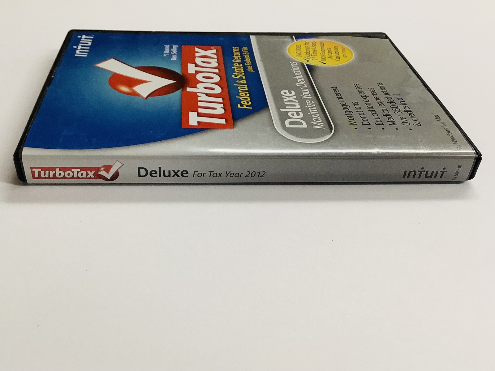 Turbotax 2012 Deluxe. Federal and State + Federal E-file (Win/Mac) LN