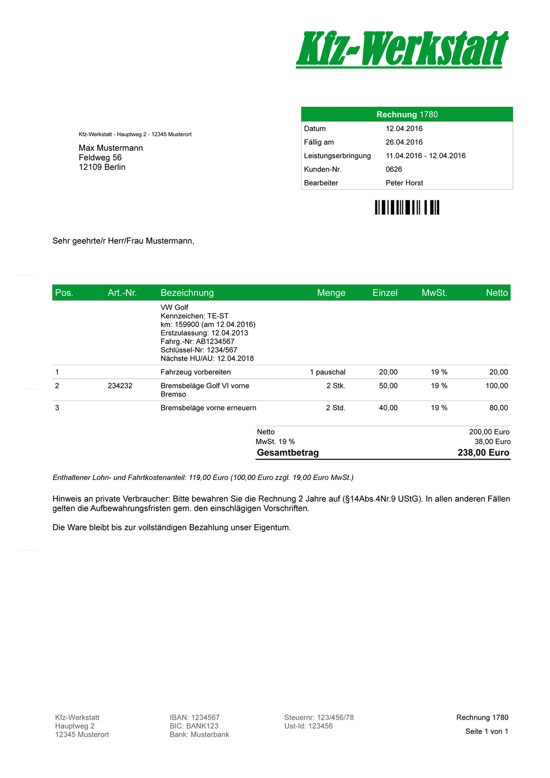 Car Invoice Software, Auto Repair Administration for Windows 10, Latest Version