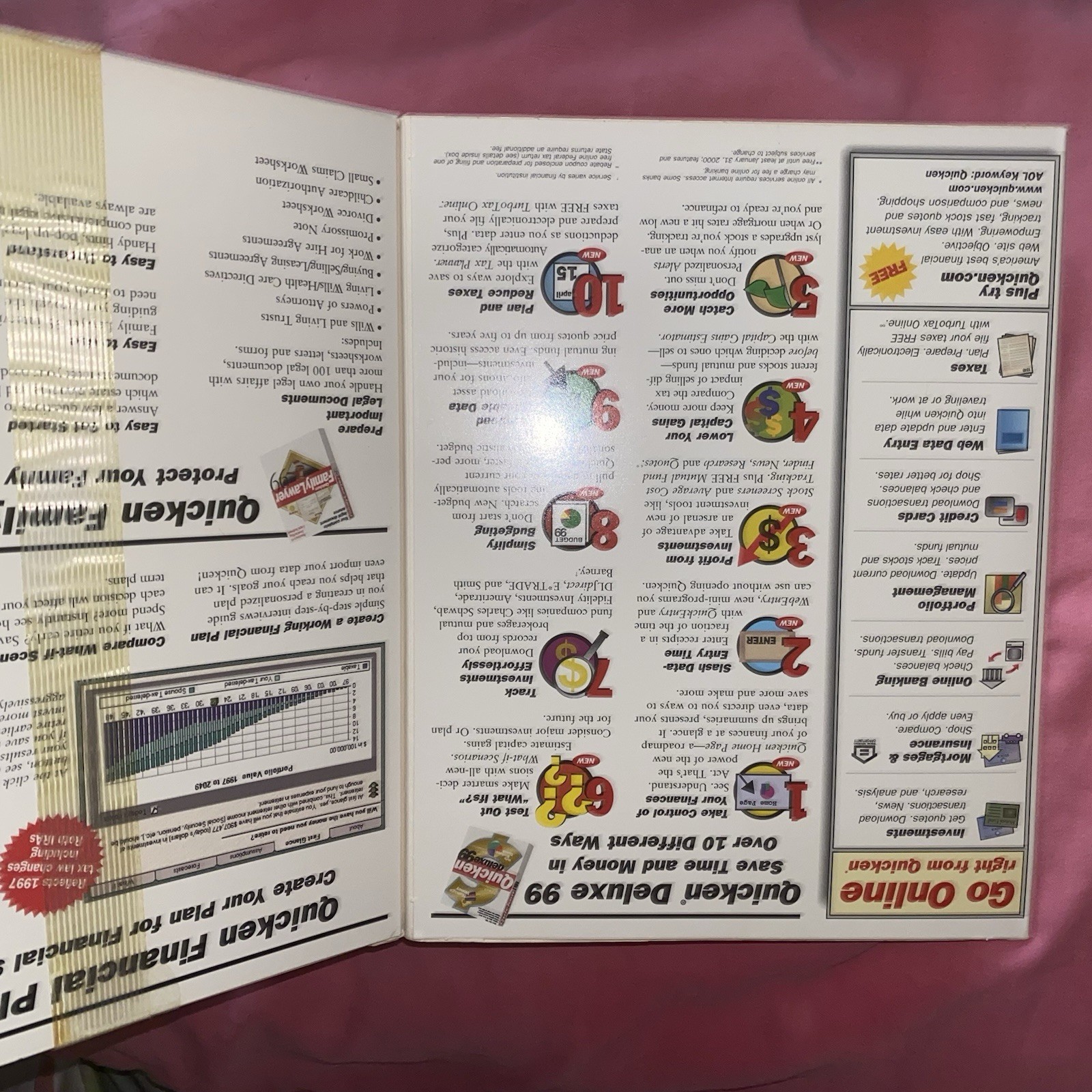 Quicken Suite 99 For Windows 95 / 98 / NT w/Family Lawyer & Financial Planner