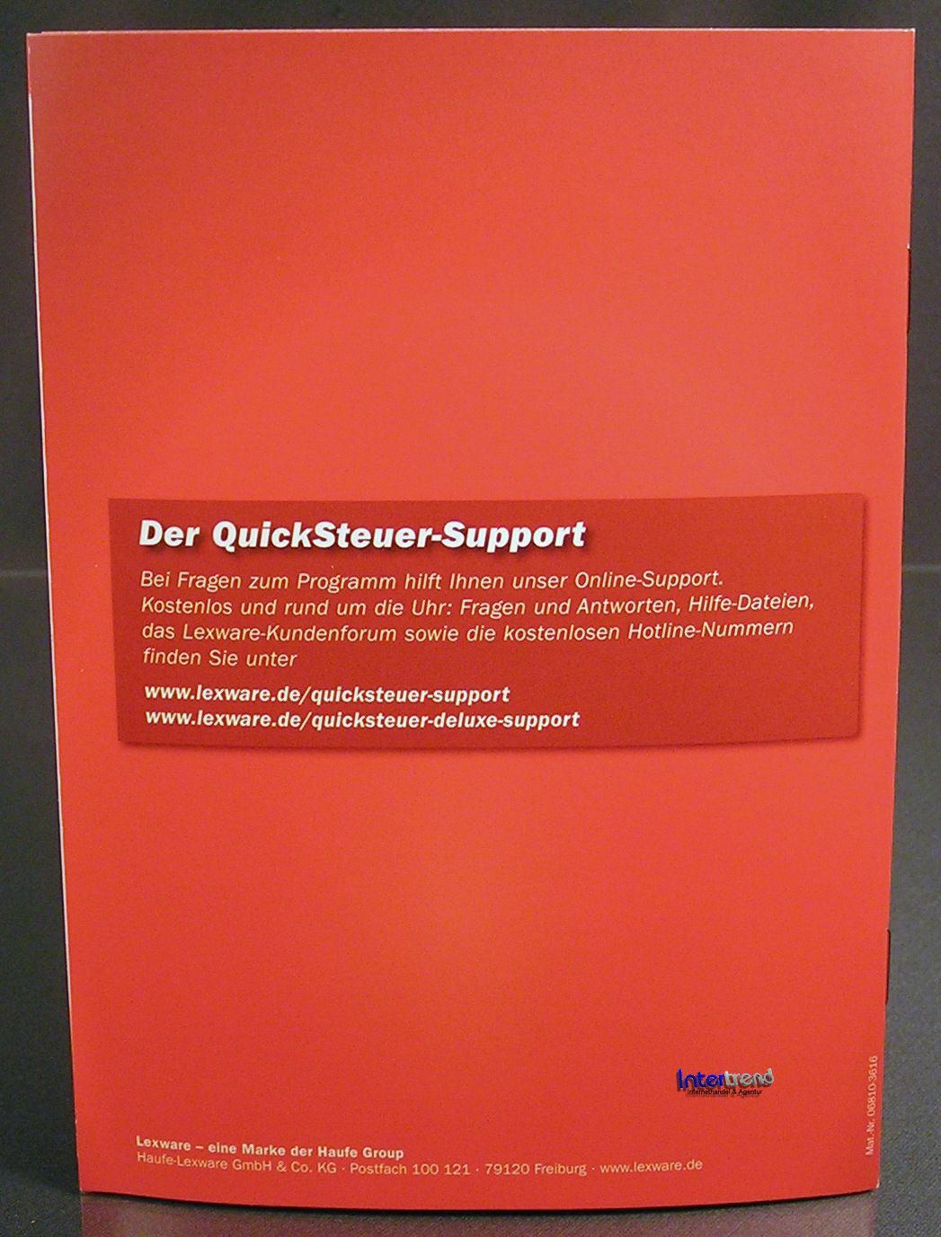 Lexware QuickSteuer 2022 Vollversion Box, CD, Handbuch (PDF) Steuerjahr 2021 NEU