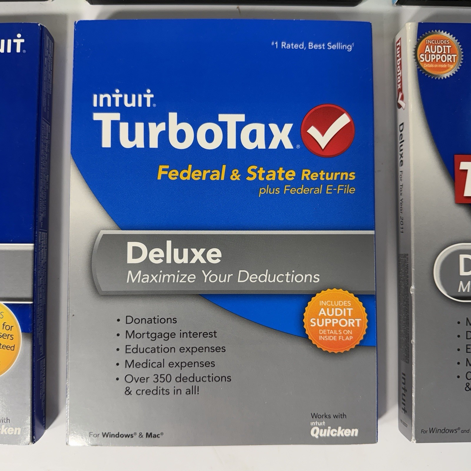 Intuit Turbo Tax Deluxe Business Federal Sate 2011, 2012, 2013, 2015, 2018 Lot 6