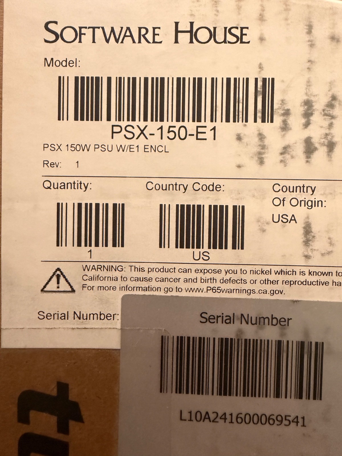 Software House PSX-150-E1-D8P single voltage power system