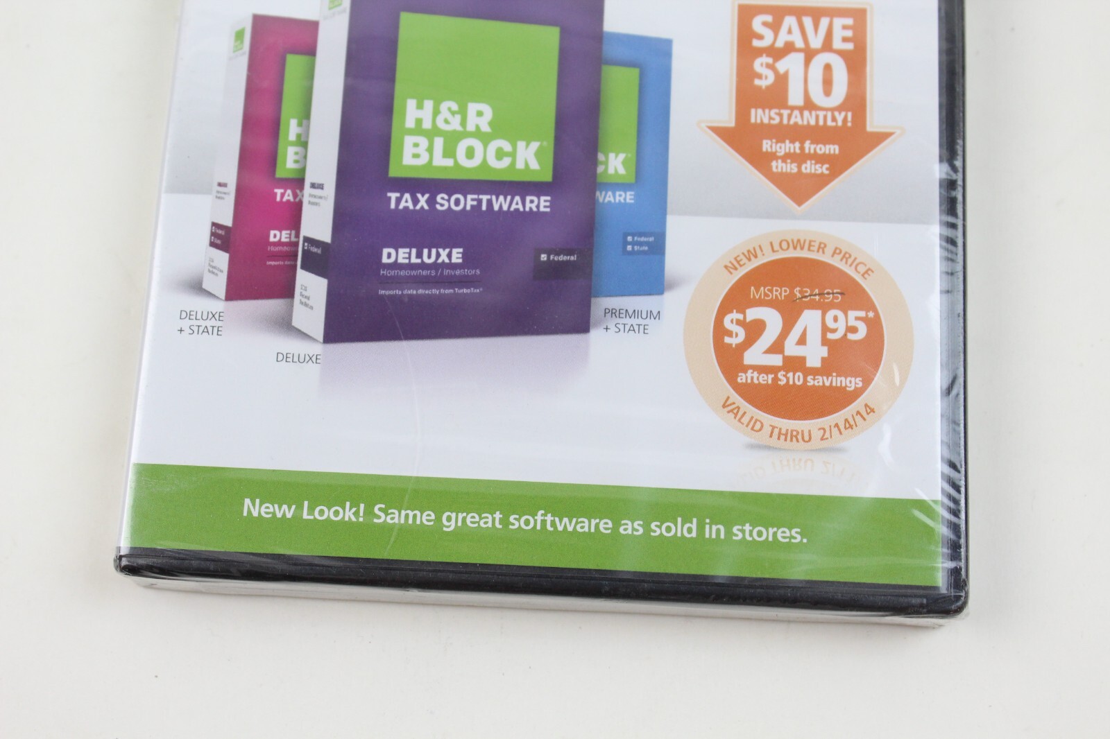2013 H&R Block Deluxe Federal +State Tax Return