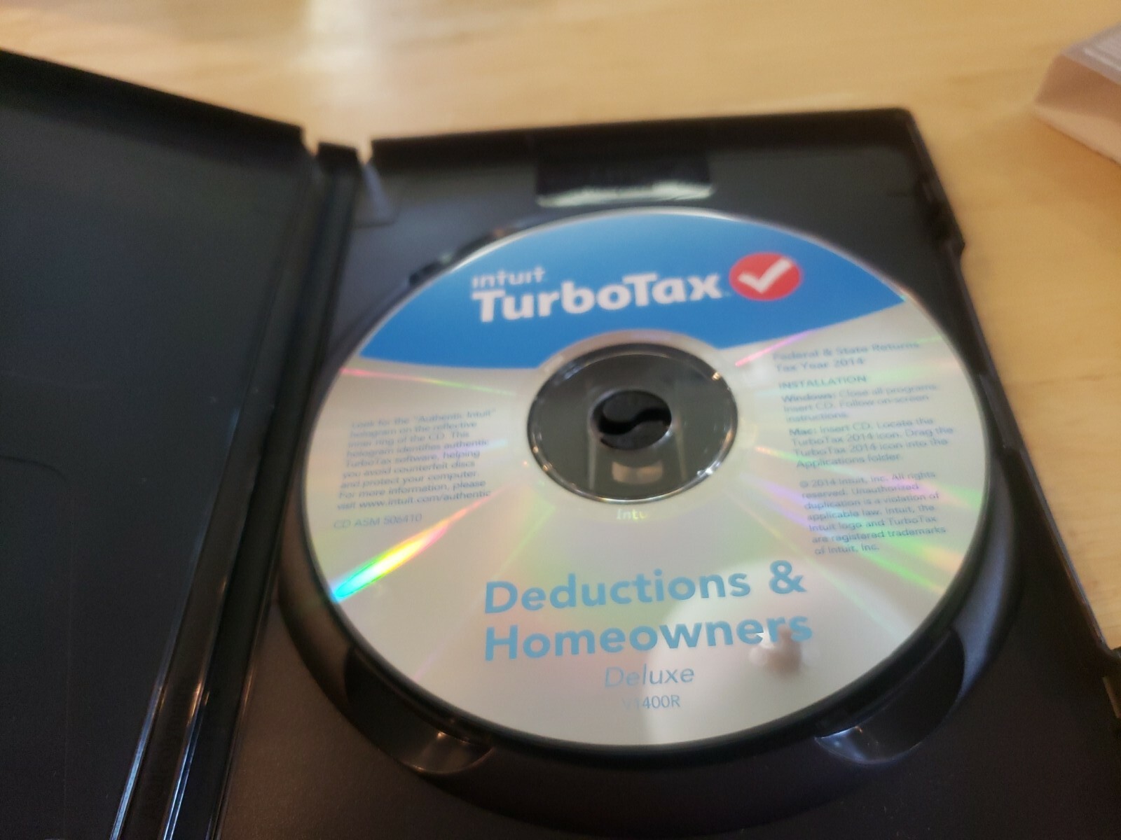 2014 Intuit TurboTax Deluxe Federal and State return -Deductions & Homeowners