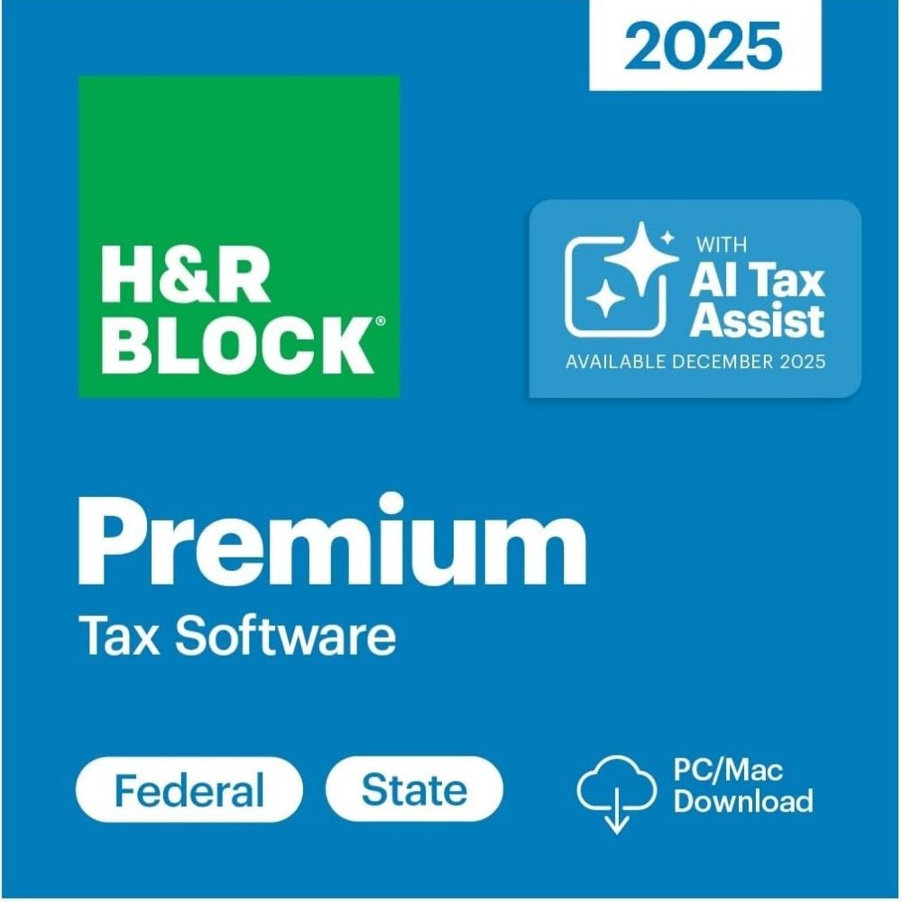 NEW 2025 H&R Block Tax Software Premium for Win/PC [Key Card]