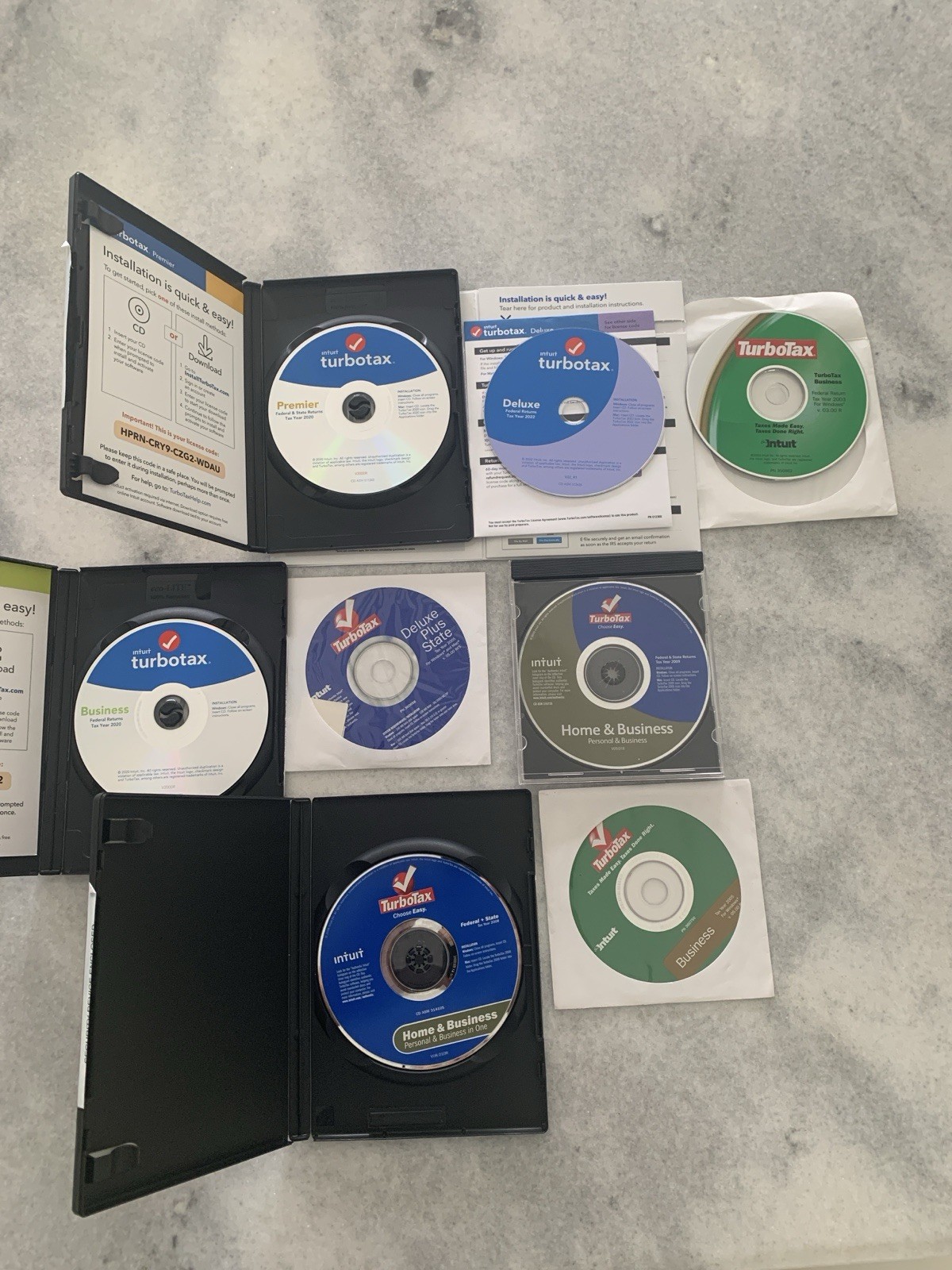 Turbo Tax CDs Mixed Years