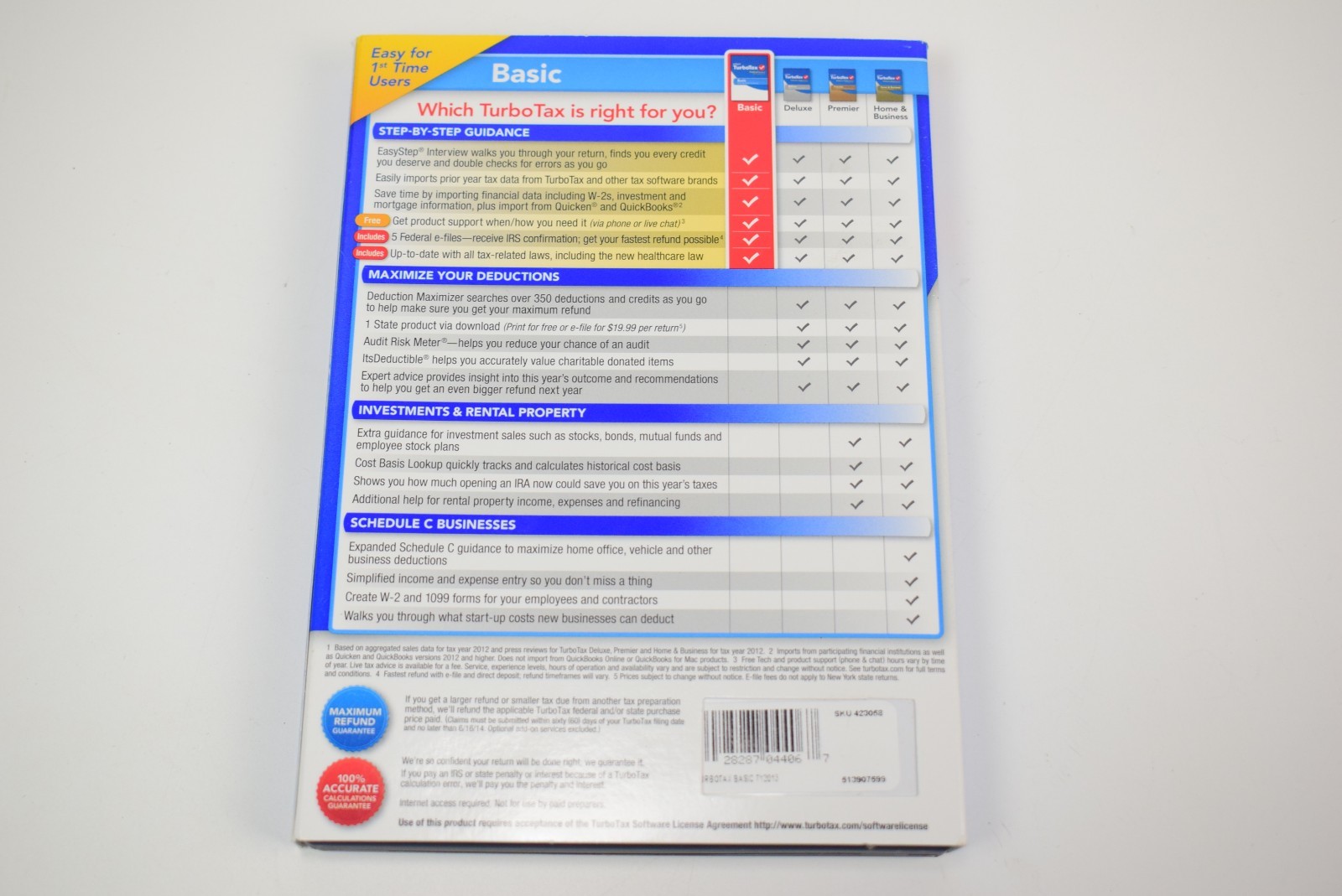 Intuit Turbo Tax Basic 2013