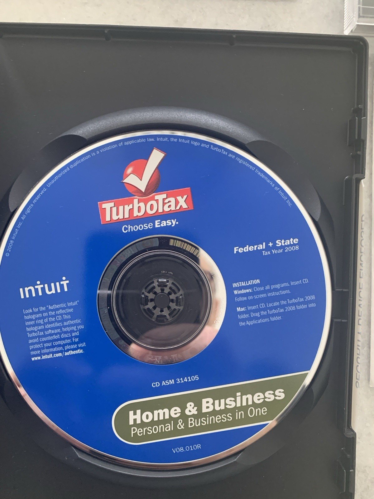 Turbo Tax CDs Mixed Years