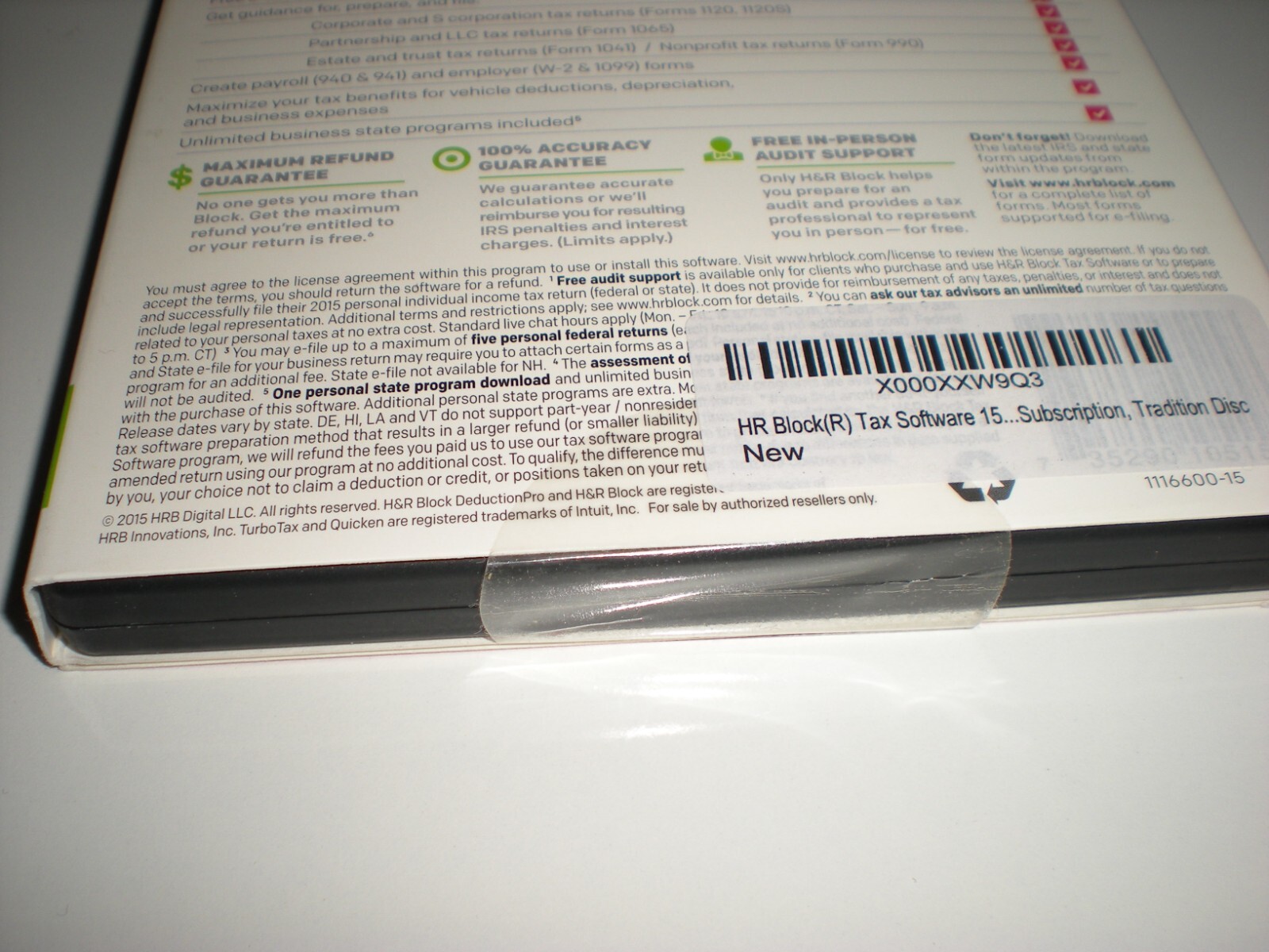 H&R Block 2015 Premium & Business. Compare to Turbotax 2015 Business. Sealed CD
