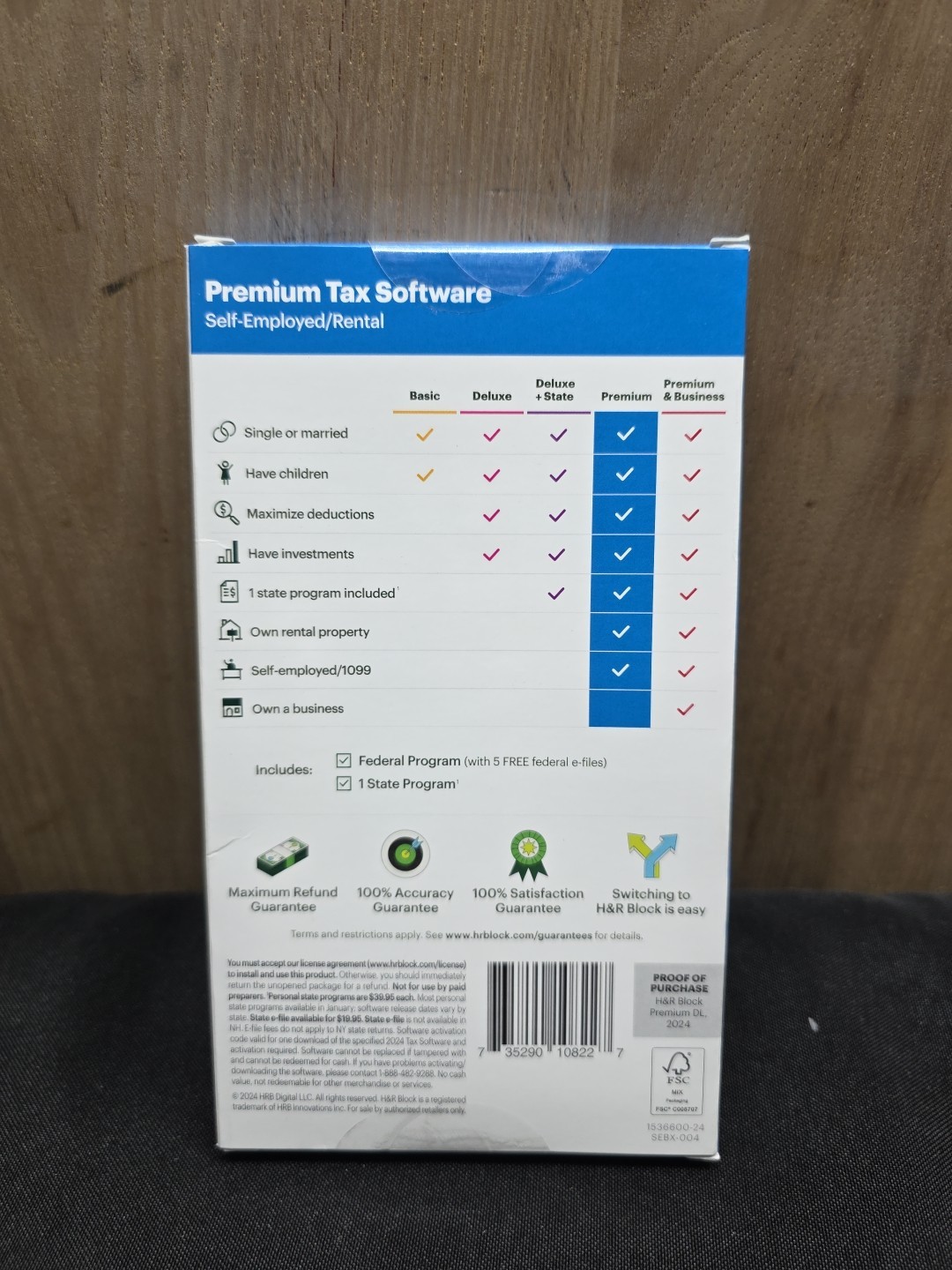 H&R Block Tax Software Premium 2024