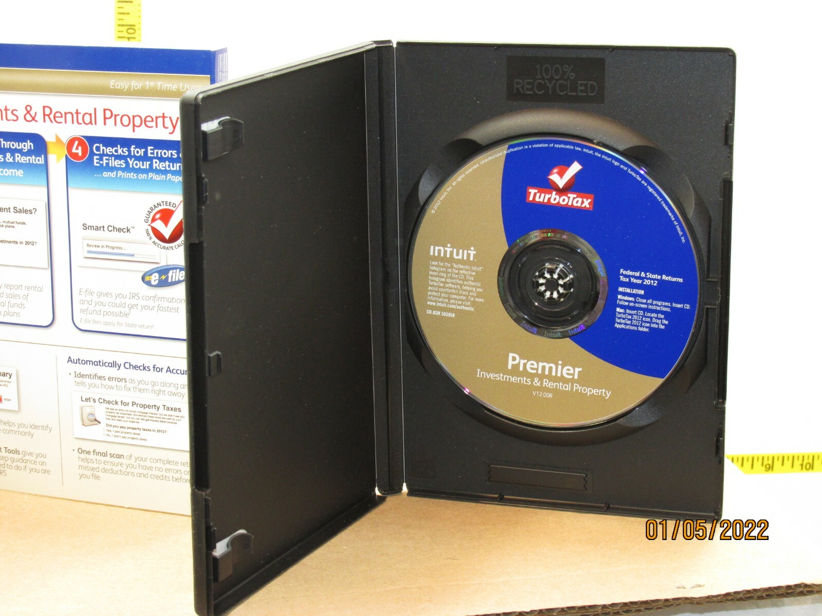 This listing is the Turbotax 2012 Premier. Federal and State + Federal E-file.