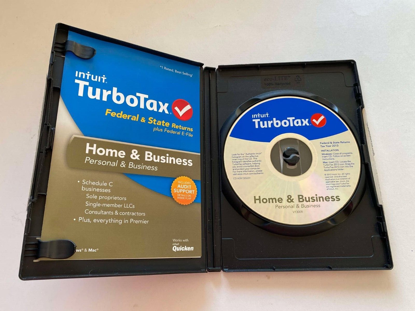 Intuit TurboTax Deluxe 2013 Federal & State Returns + E-File for Windo VERY GOOD