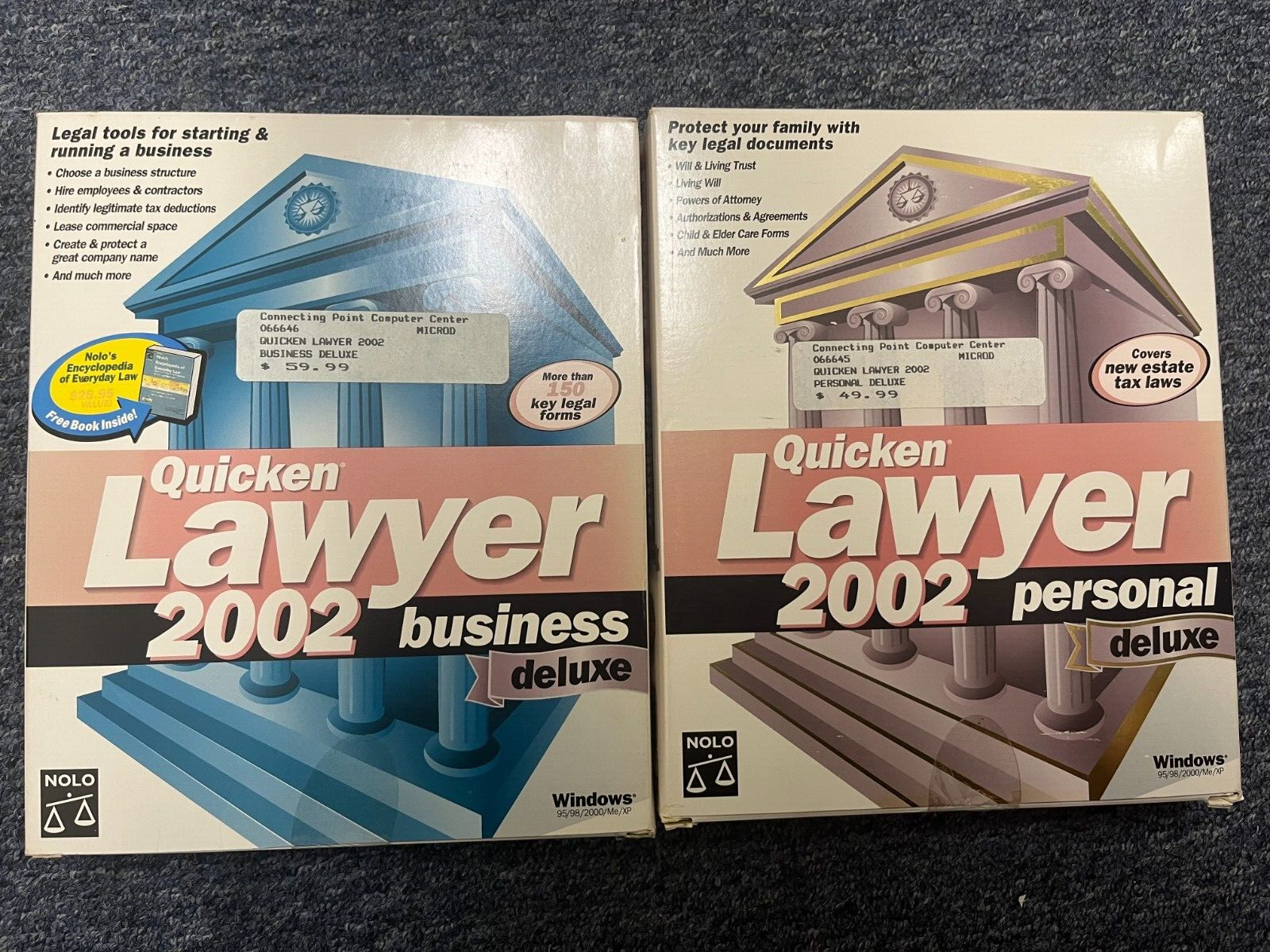 QUICKEN LAWYER – PERSONAL/BUSINESS – DELUX – WINDOWS 95/98/ME/XP – VINTAGE