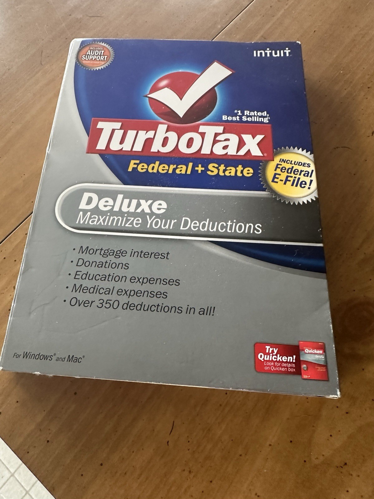 Turbotax 2008 Deluxe Federal plus state 2008 Turbo tax For Window’s And Mac