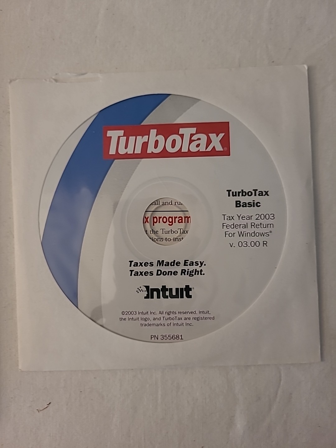 Vintage TurboTax Intuit CD Lot: Quicken 2000, TurboTax 2001, ’02, ’03, 04