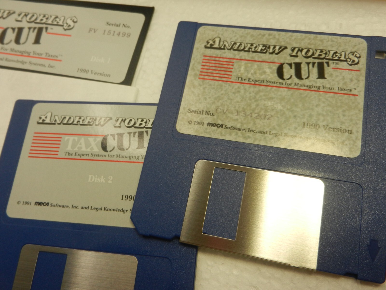 Vintage – Andrew Tobias Tax Cut MECA Software 3.25” 5.25″ Disks for Windows