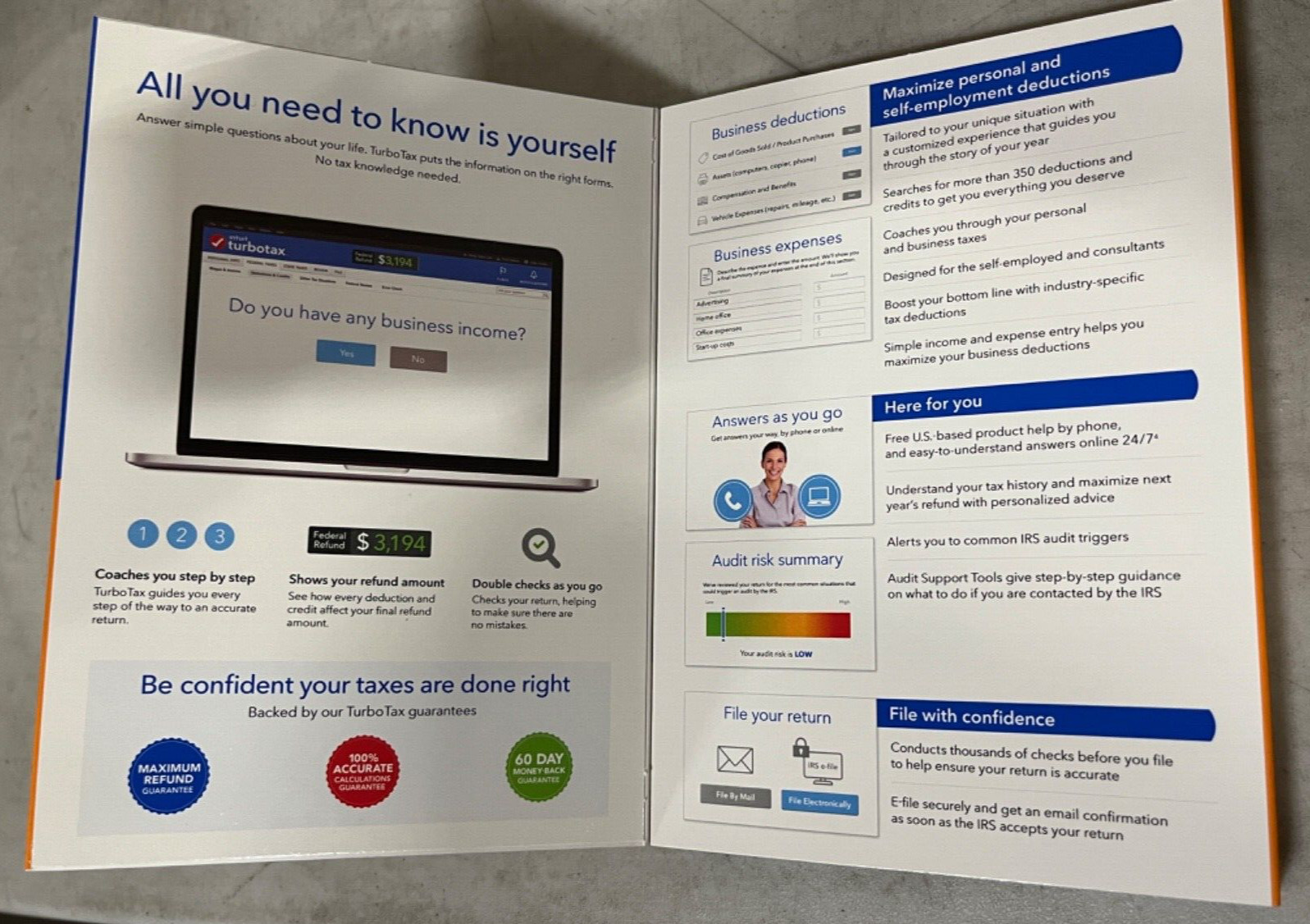Intuit TurboTax Home & Business 2018 Windows & Mac Personal & Self Employed