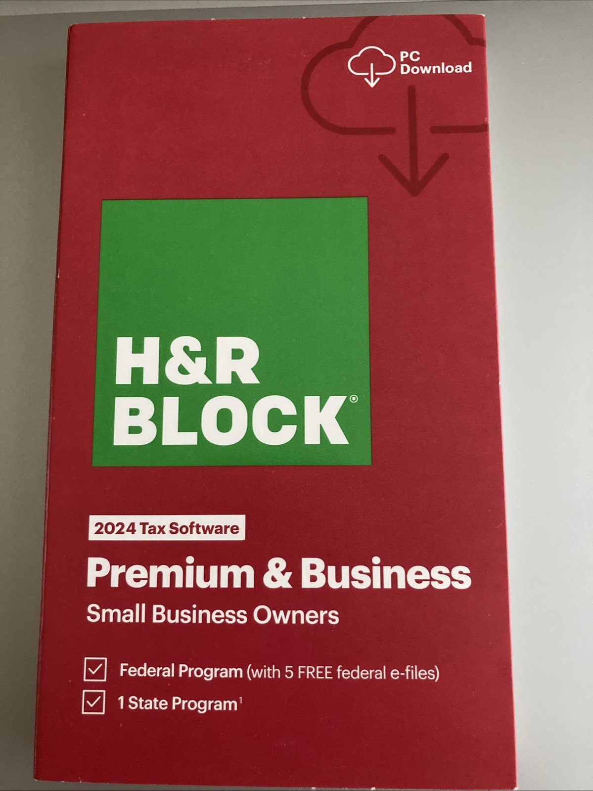New 2024 H&R Block Tax Software Premium & Business Edition for Win/PC [Key Card]