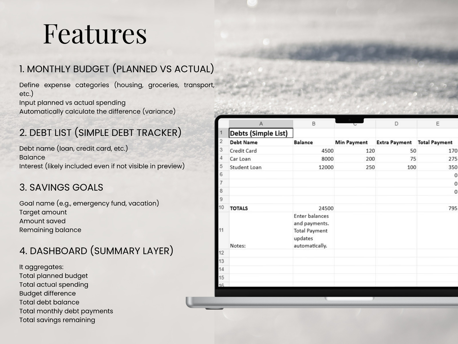 Simple Excel Budget Spreadsheet | Expense Tracker | Personal Finance Template