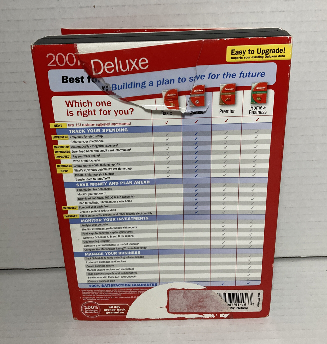 Intuit Quicken Deluxe 2007 For Windows XP