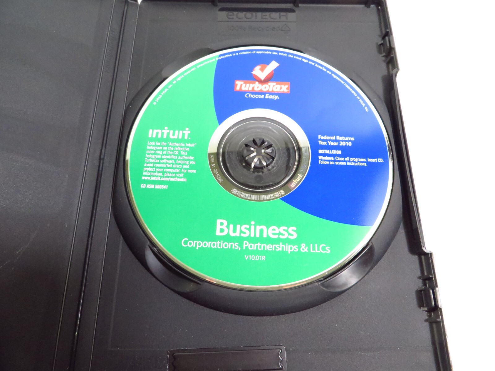 TURBOTAX BUSINESS 2010 CD for CORPORATION ESTATE TRUST TURBO TAX, Retail Pack