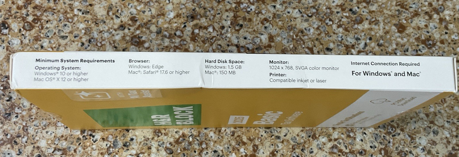 H&R Block 2025 Basic Tax Software PC/Mac – Key Card