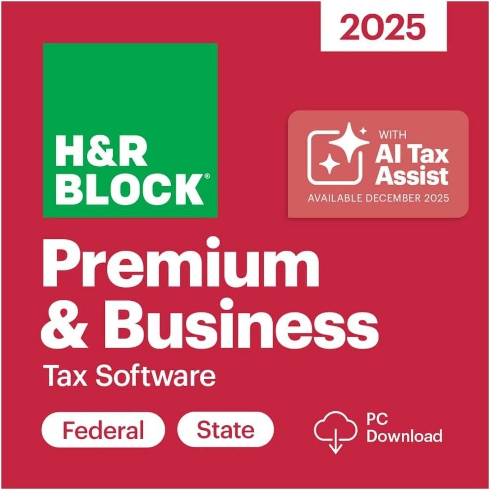 H&R Block Tax Software Premium & Business 2025, PC Only [Key Card]