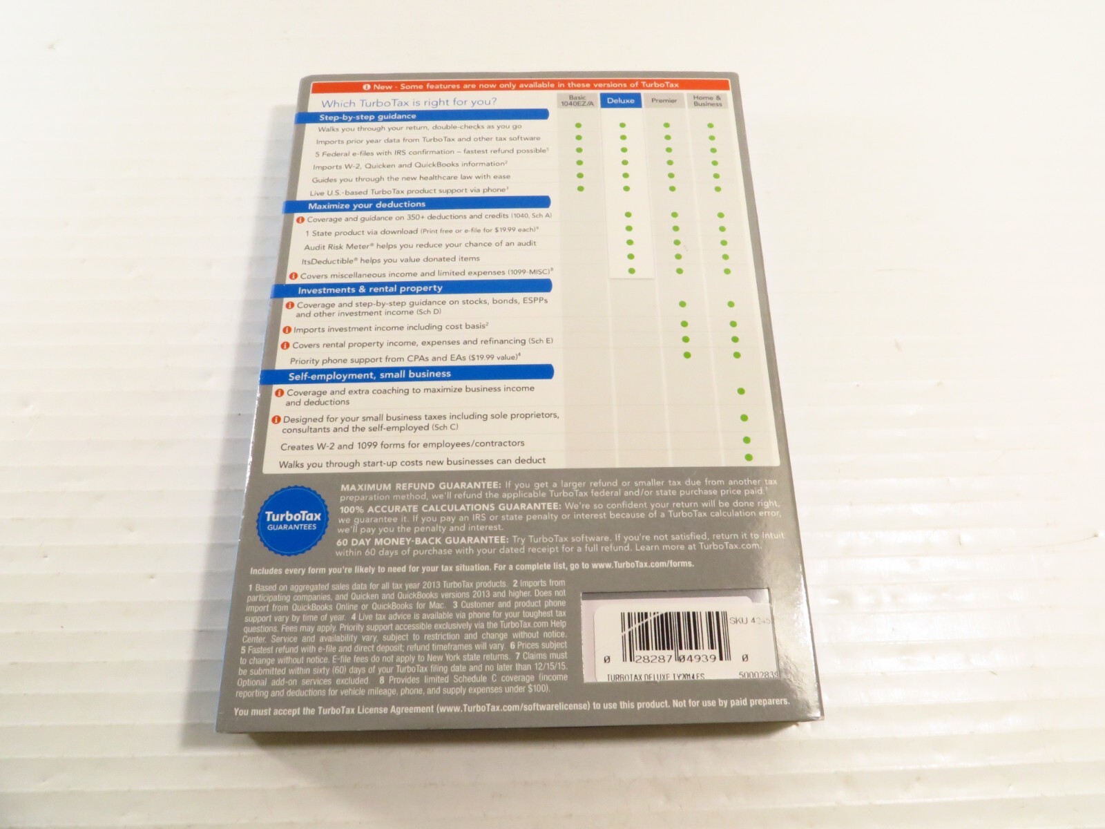 Intuit TurboTax Deluxe Federal State 2014 PC/Mac Software, FREE 2-3 Day Ship!!!