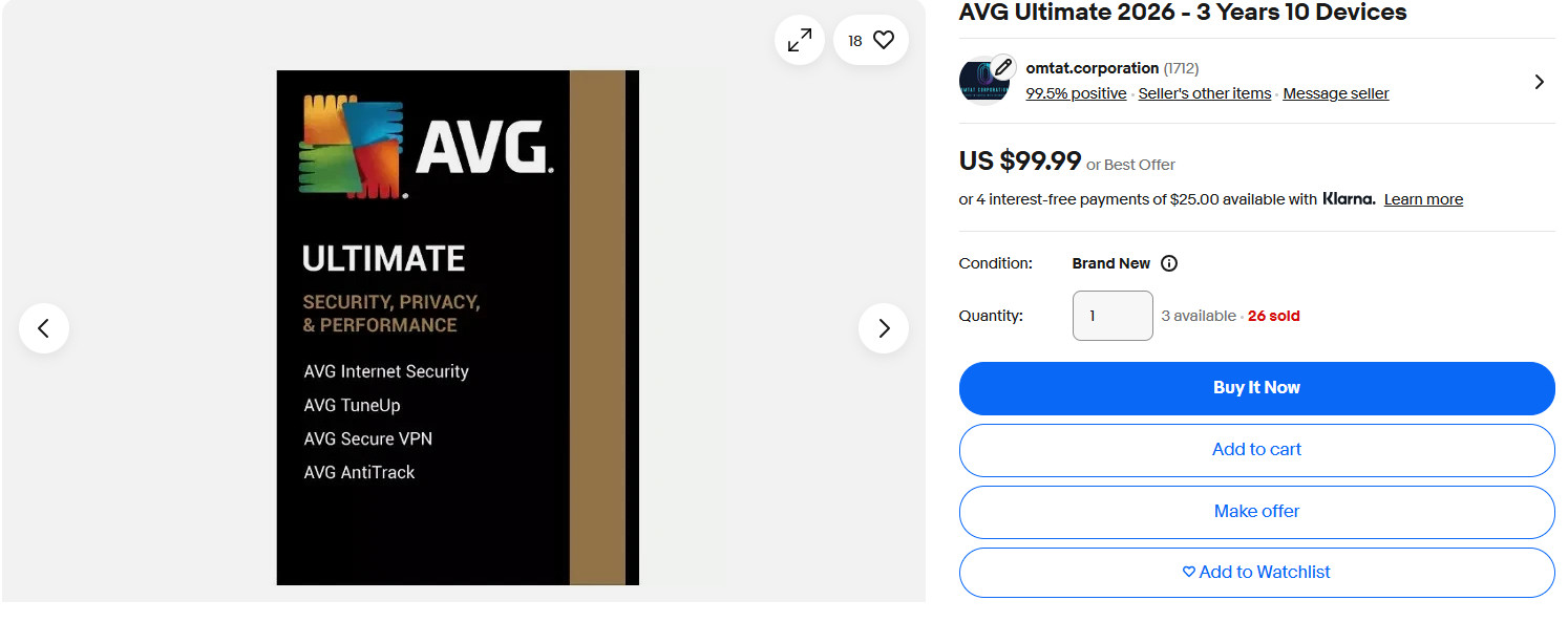 AVG Ultimate 2026 – 3 Years 10 Devices