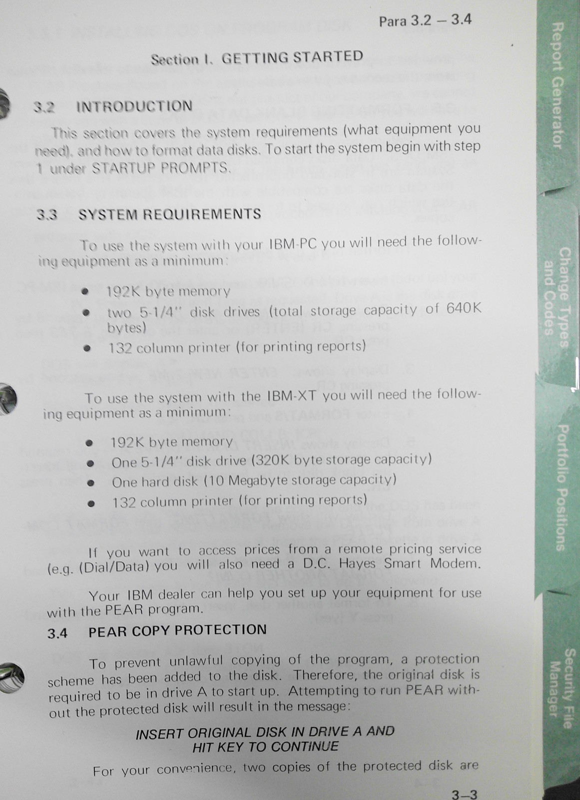 1983 Pear Portfolio Management System, by Hale Systems, Demo program for IBM PCs
