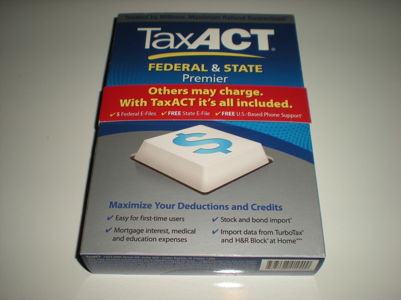 TaxACT 2011 Premier with state. New in box. Tax ACT. For Windows. Software CD?