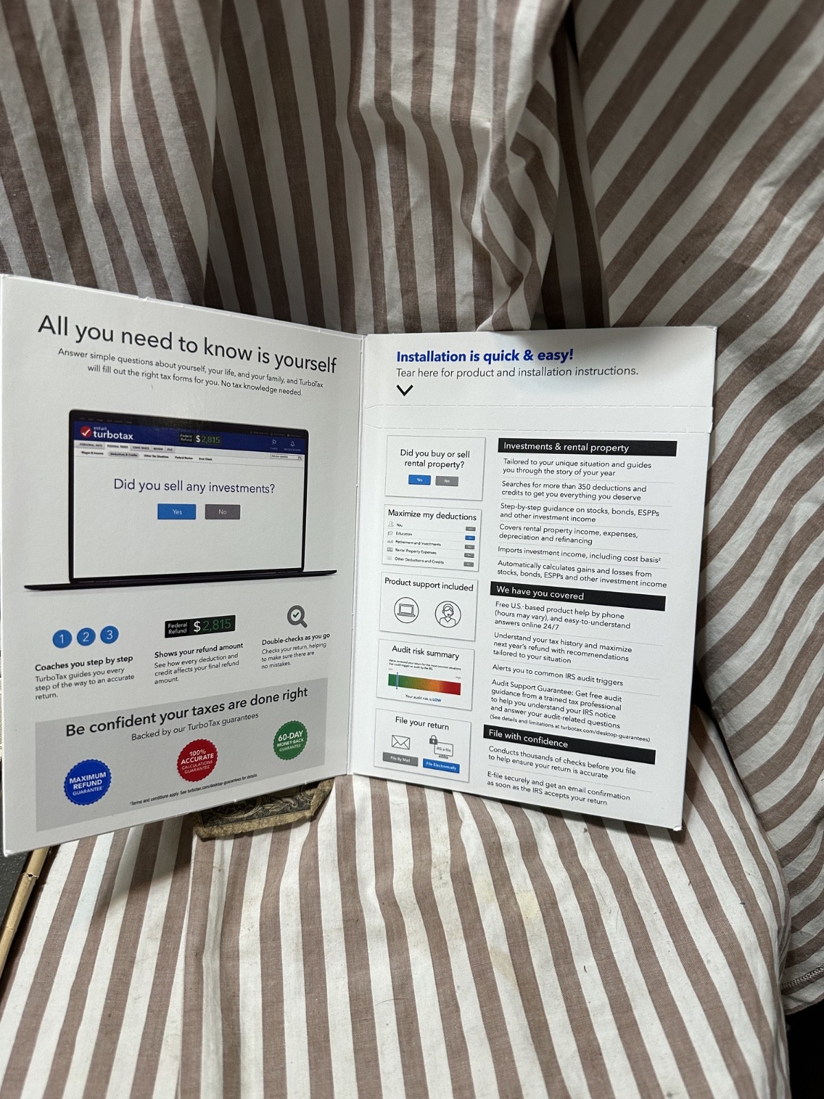 TurboTax Premier 2022 Physical CD license PC Mac Federal State Investment Rental