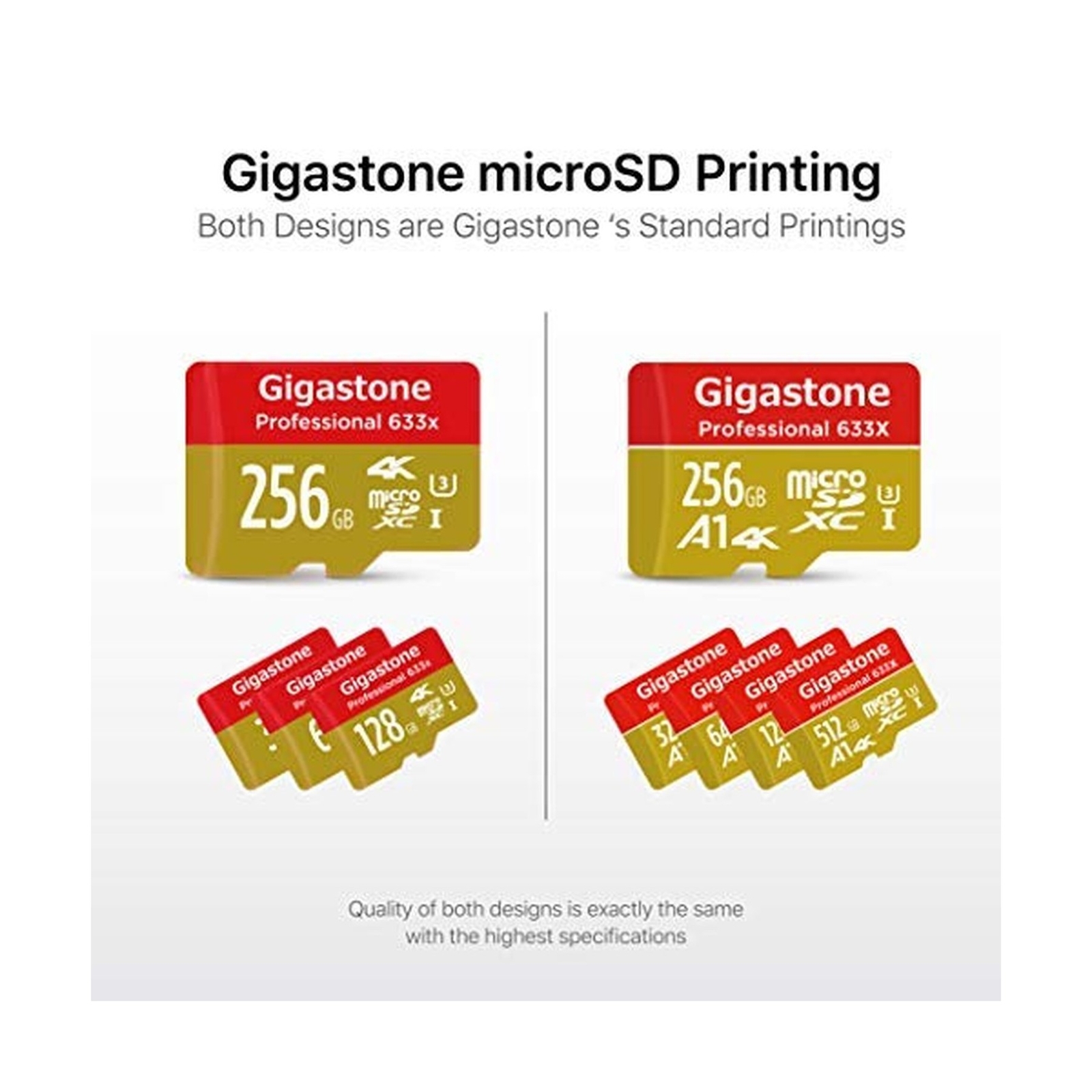[5-Yrs Free Data Recovery] GIGASTONE 256GB 2-Pack Micro SD Card, 4K Game Pro,…