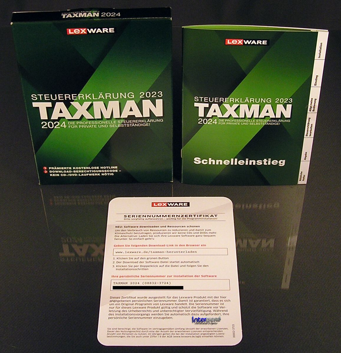 Lexware Taxman 2024 Vollversion Box (Steuerjahr 2023) + Handbuch (PDF) OVP NEU