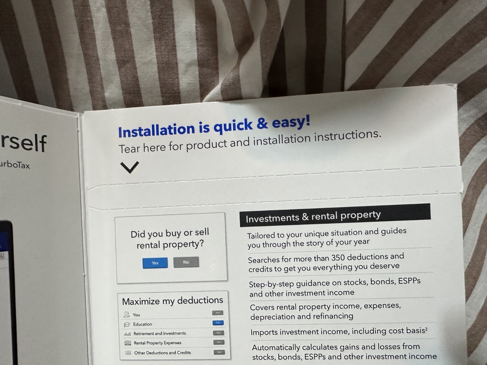 TurboTax Premier 2022 Physical CD license PC Mac Federal State Investment Rental